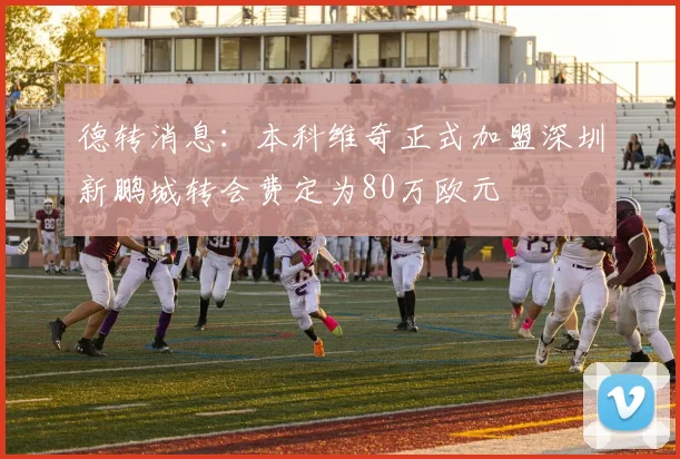 德转消息：本科维奇正式加盟深圳新鹏城转会费定为80万欧元